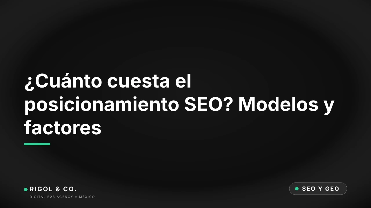 Portada: ¿Cuánto cuesta el posicionamiento SEO? Modelos y factores