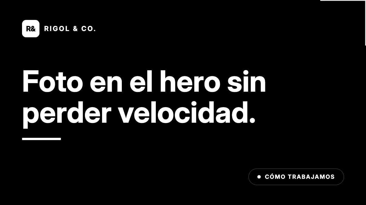 Portada: Hero con imagen: ¿vale la pena la bajada de rendimiento?