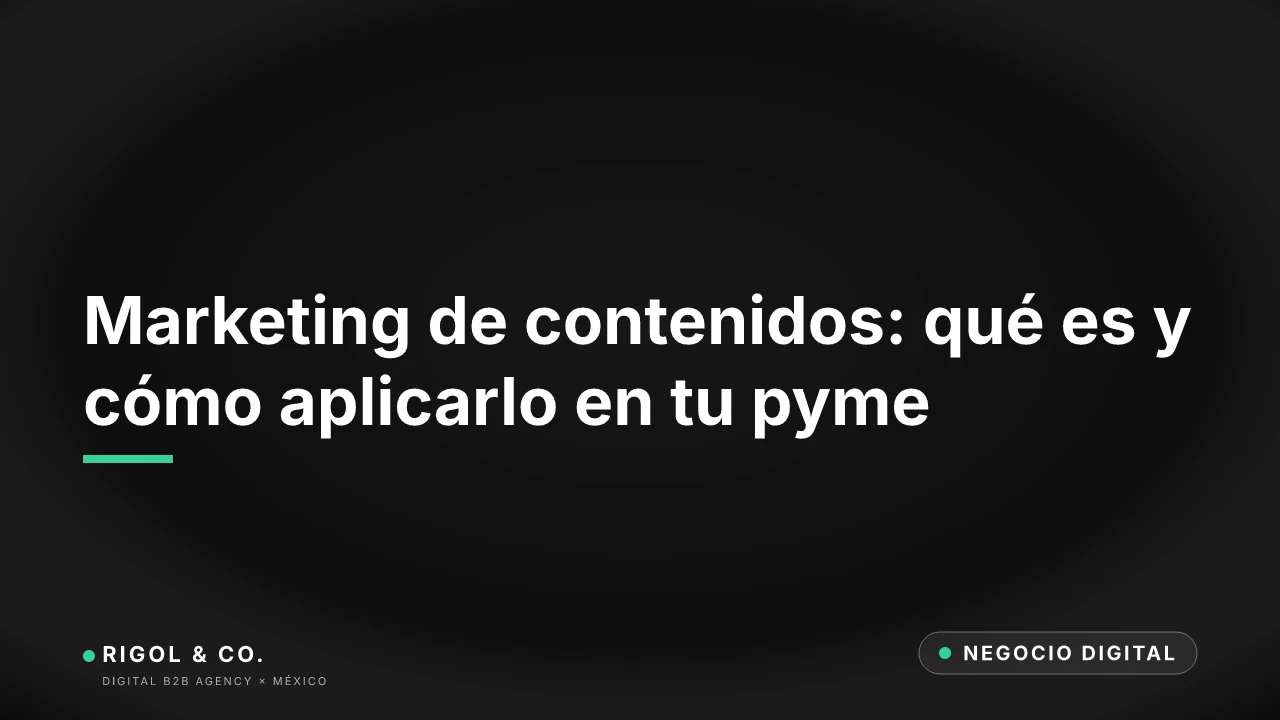 Portada: Marketing de contenidos: qué es y cómo aplicarlo en tu pyme
