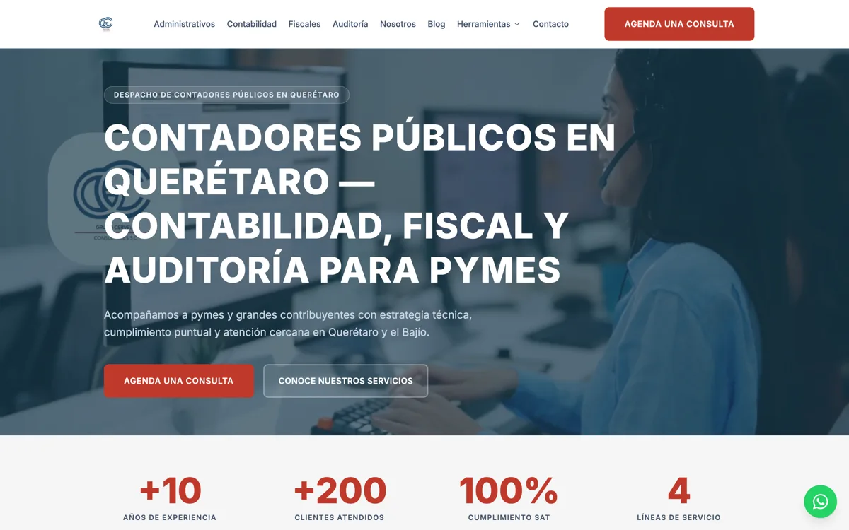 Página de inicio del sitio de Grupo CerVel